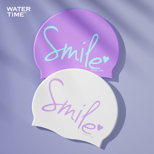 WaterTime泳帽女款长发加大头围成人硅胶游泳不勒头高颜值新款帽