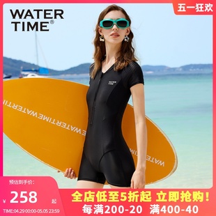 保守防晒专业泳衣夏度假冲浪服 连体2024新款 游泳衣女款 WaterTime