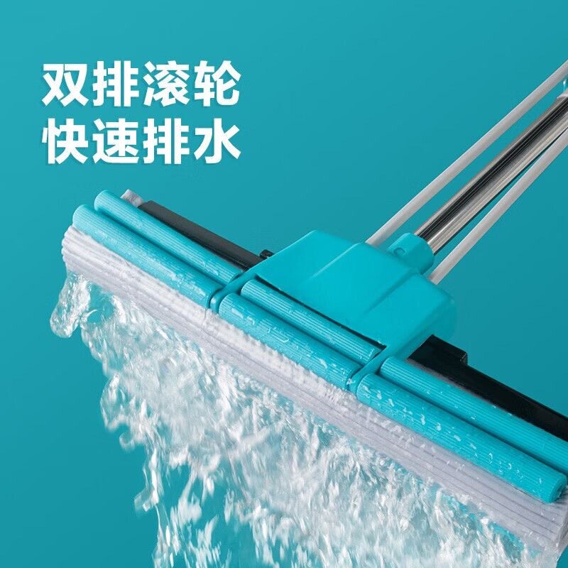 茶花海绵拖把吸水懒人神器胶棉替