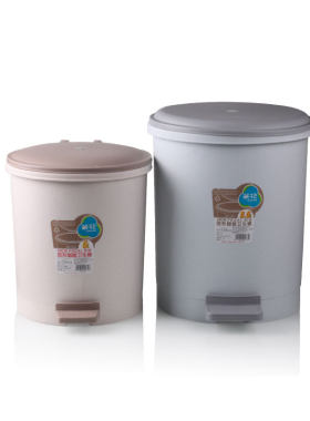 茶花脚踏垃圾桶带内桶6L-9.6L带