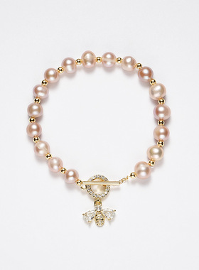 淡水珍珠闺蜜手链手串ins小众设计首饰时尚网红配饰韩国版手饰女