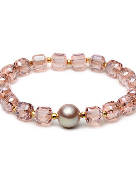 直播货源淡水珍珠随型单圈手链方糖手串简约夏天手饰品女优雅时尚