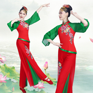 东北秧歌舞演出服装新款冬季成人民族腰鼓喜庆中国风广场舞舞蹈服
