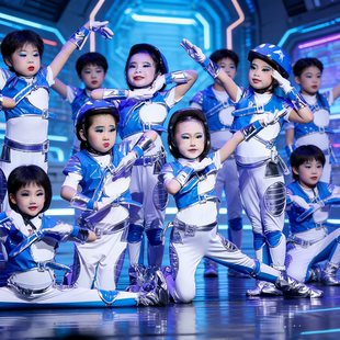 六一儿童舞蹈服我有一个梦想男女童表演服航天宇航员太空服演出服