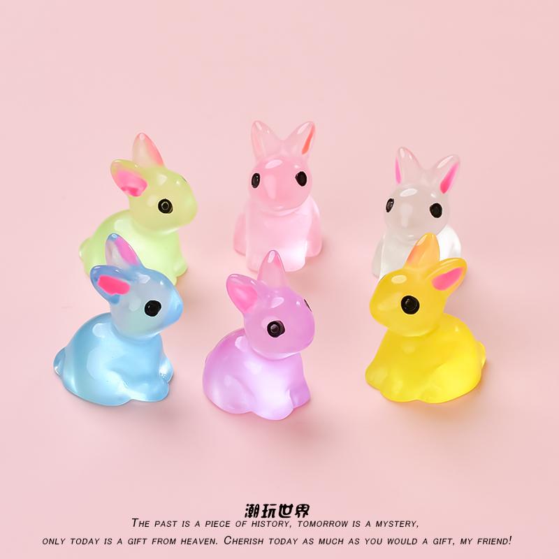 迷你夜光可爱小兔子仿真玩偶