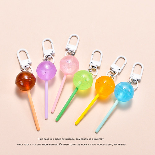巨可爱夜光细闪棒棒糖挂件