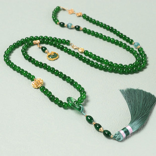 新中式璎珞背云马面流苏古风汉服项链可斜挎百搭扎基拉姆项链