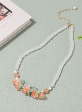 汉服清新中国风甜美花开半夏吊坠