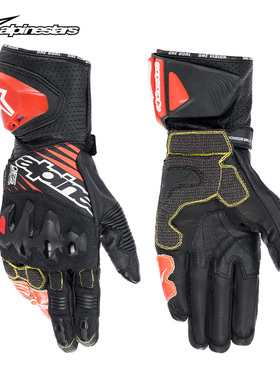 a星alpinestars摩托车手套专业赛道手套袋鼠皮机车手套GP TECH V2