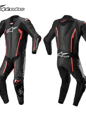 a星alpinestars MISSILE V2连体皮衣赛道骑行服专业牛皮赛车服