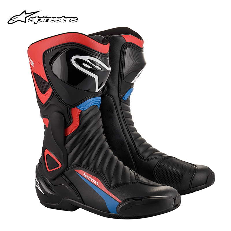 a星alpinestars摩托车骑行靴honda本田联名专业机车靴赛车靴smx 6