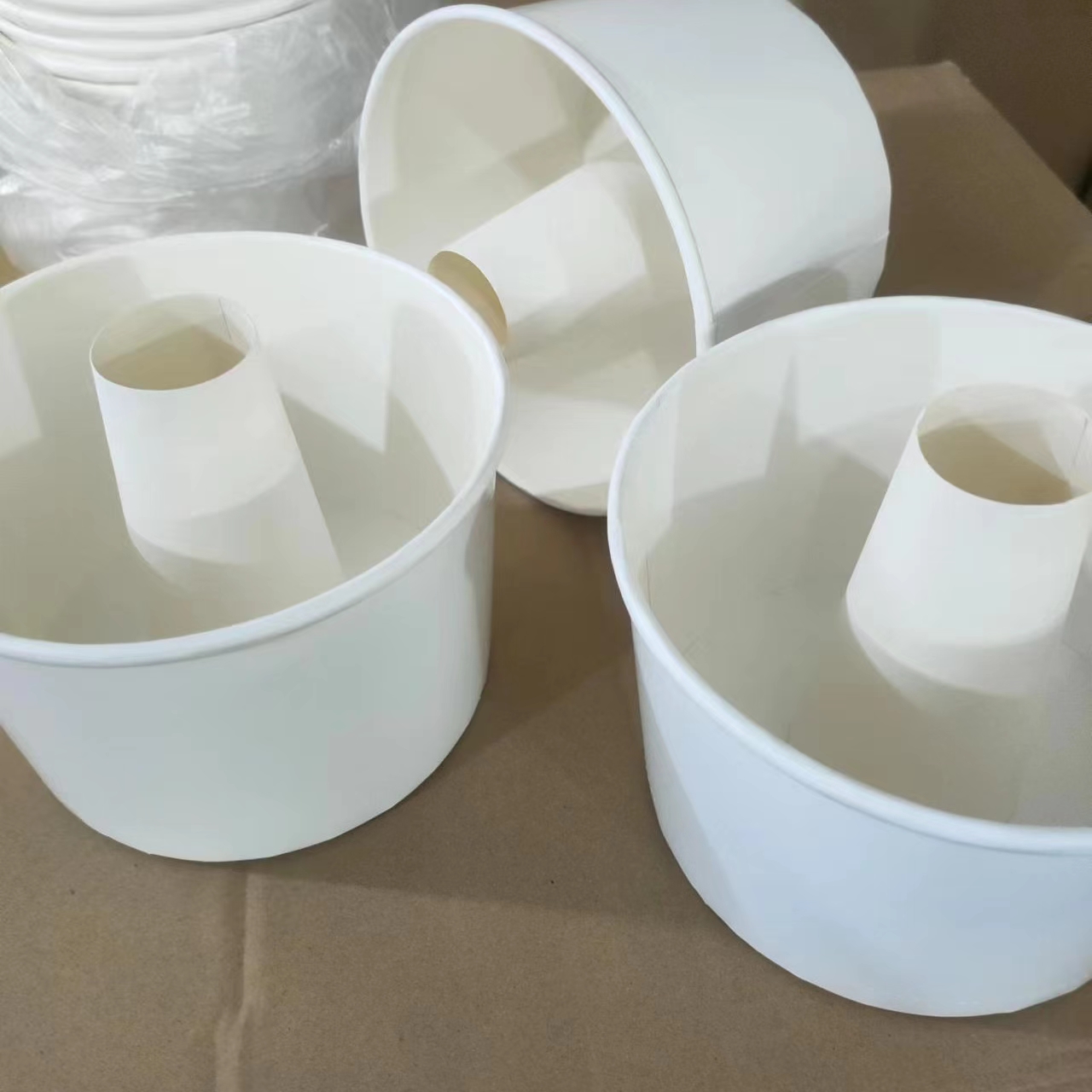 纯纸耐高温戚风蛋糕火锅杯6寸中空纸模烟囱纸托烘焙烤具蛋糕模具