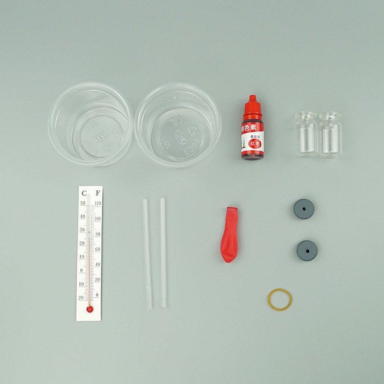 自制简易温度计diy材料包八年科学实验