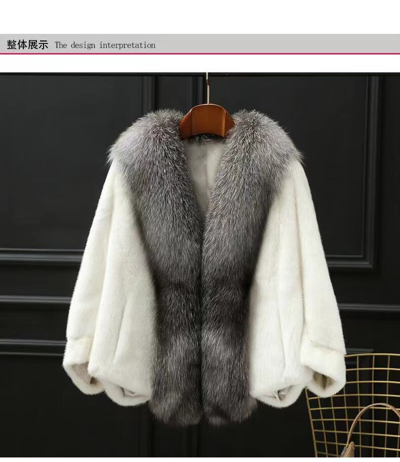 2022冬新款进口天鹅绒年轻貂皮皮大衣女中长整貂水貂皮草外套