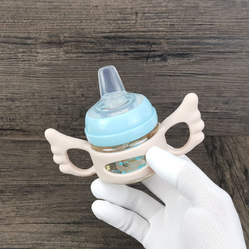 婴幼儿食品级PPSU宽口径小奶瓶90ml迷你宝宝喝水训练鸭嘴杯带手柄