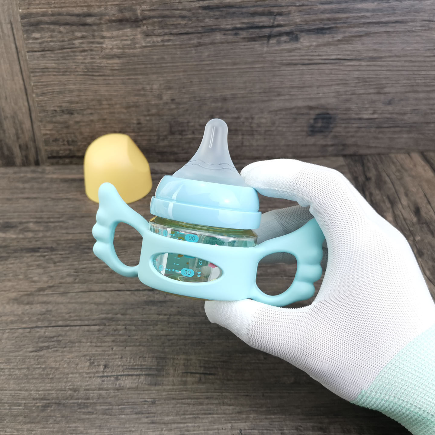 宽口径婴儿PPSU塑料小容量奶瓶90ml宝宝喝水训练迷你可爱手柄吸管