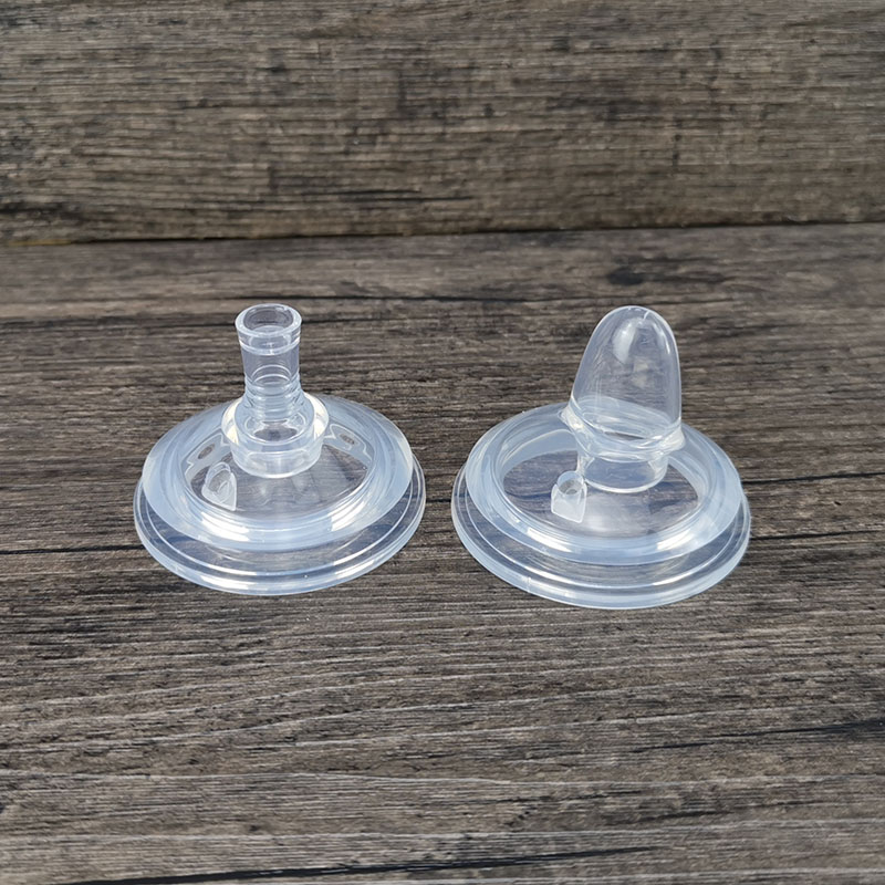 婴儿5.5cm大宽口径奶瓶通用食品级硅胶奶嘴配件吸水嘴鸭嘴带吸管