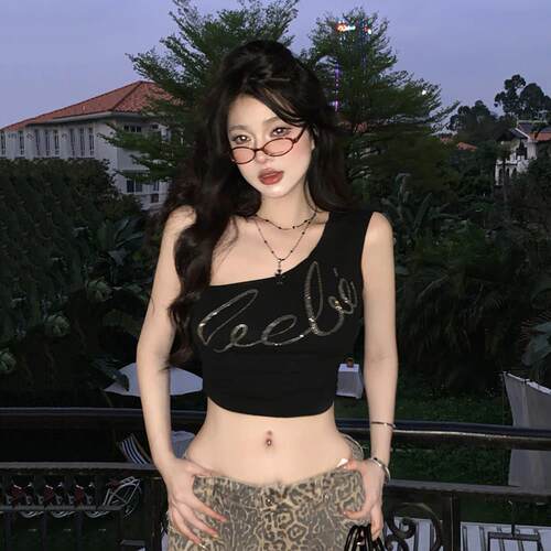 辣妹y2k亚比爵士舞上衣修身jazz爵士跳舞kpop女团音乐节短款背心