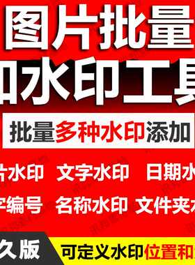电脑批量图片添加水印工具加logo照片处理主图详情页加水印软件
