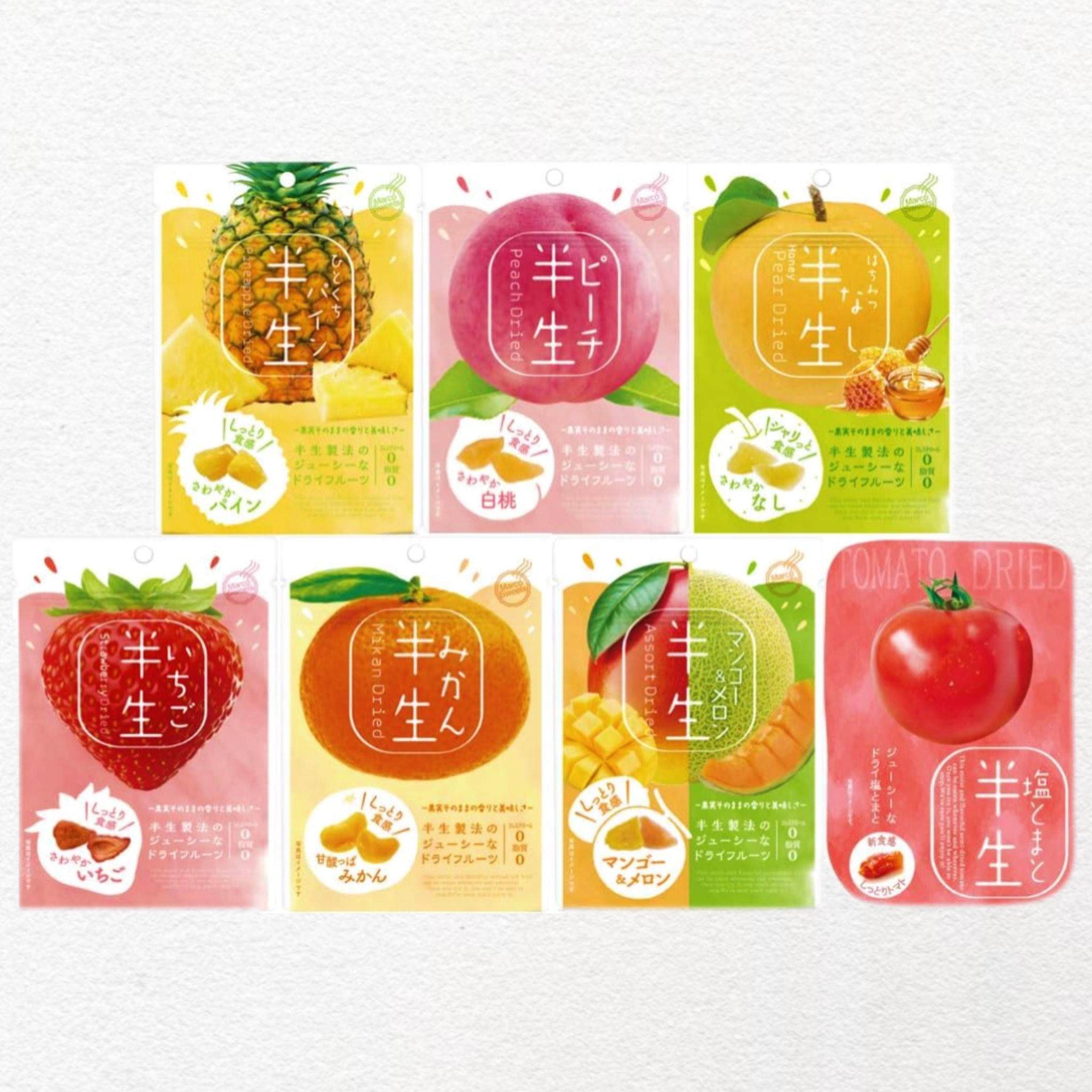 日本直邮半生水果干草莓干桃子橘子菠萝干果味果脯蜜饯休闲零食