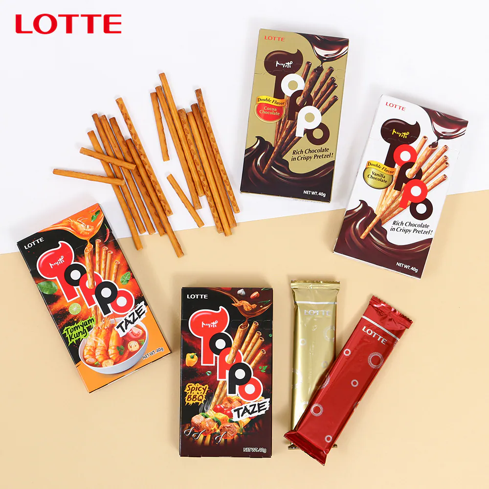 日本直邮LOTTE乐天千层酥派榛子巧克力夹心脆饼干棒日式点心零食