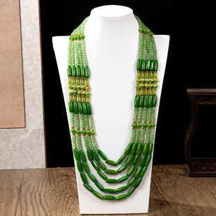 “碧笙”复原汉服璎珞战国袍项链 重工多层项链 秦汉百搭饰品