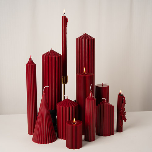 红色香薰蜡烛圣诞新年装饰