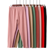 纯棉德绒双面绒打底裤 加绒内穿秋裤 保暖裤 新女秋冬高腰200斤大码