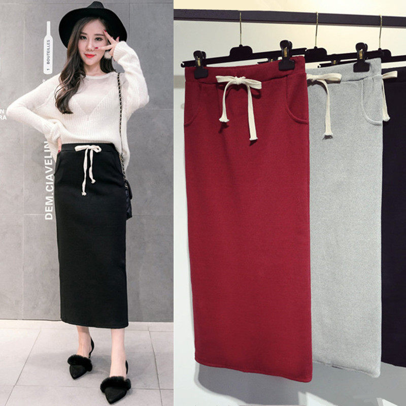 skirt Paige Large Pencil skirt 2021 new pattern Spring and autumn season Package hip longuette Versatile knitting leisure time skirtin the Women's clothing/Boutique , Skirts  category - from Buy2taobao.com to provide professional Taobao agent buy service