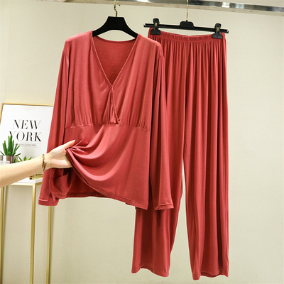 长袖韩版薄款纯色莫代尔