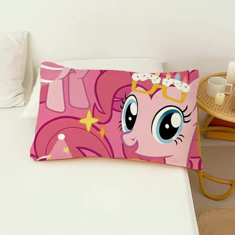 卡通小马宝莉枕套彩虹小马可爱儿童学生宿舍双面枕头套抱枕磨毛