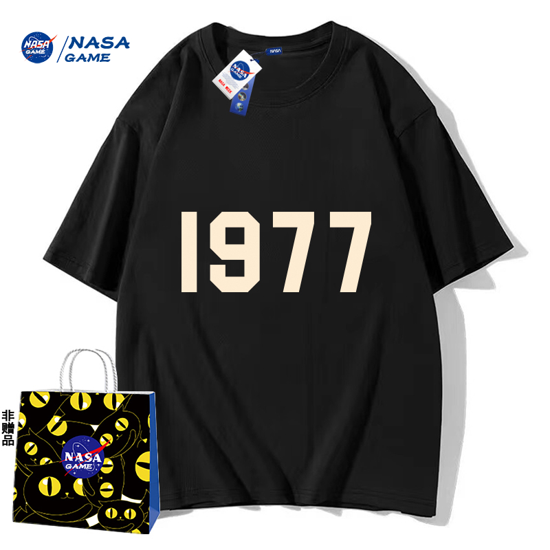 NASA GAME官网联名款2024纯棉短袖t恤男女潮牌上衣情侣装T恤_淘新衣_男装-第5张图片-提都小院