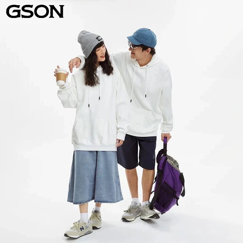森马GSON 圆领连帽纯色卫衣秋冬宽松情侣卫衣加绒加厚长袖多色_淘宝内购会_女装/女士精品-第2张图片-提都小院