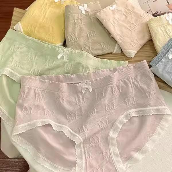 啄木鸟新款内裤女无痕舒适纯棉裆抑菌中腰蕾丝边收腹包臀三角裤_淘宝内购会_女士内衣/男士内衣/家居服-第2张图片-提都小院
