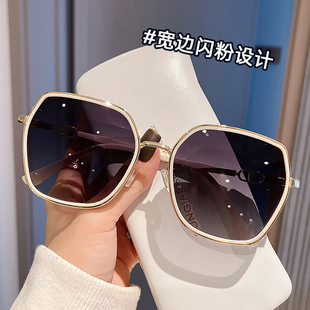 米白色墨镜女防紫外线新款 夏季 潮大脸显瘦开车太阳镜高级感偏光镜