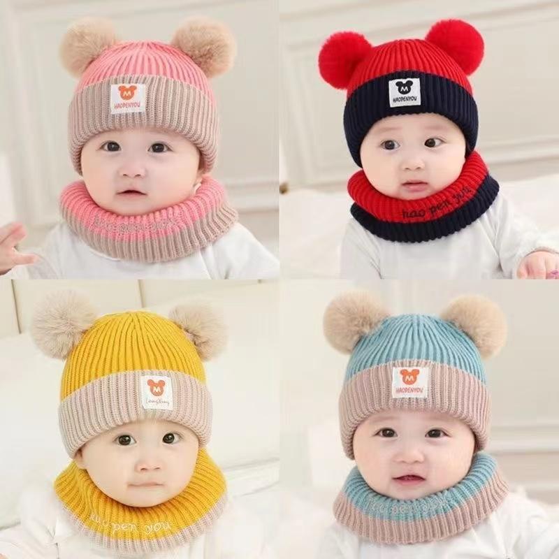 二件套儿童围脖宝宝围脖脖子圈脖冬套针织保暖男女小孩围巾卡通_淘宝内购会_服饰配件/皮带/帽子/围巾-第2张图片-提都小院