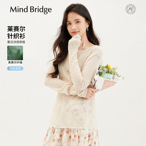 MindBridge薄款圆领针织罩衫