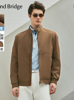 Mind Bridge2026春季哈灵顿老钱风夹克男士飞行上衣通勤立领外套