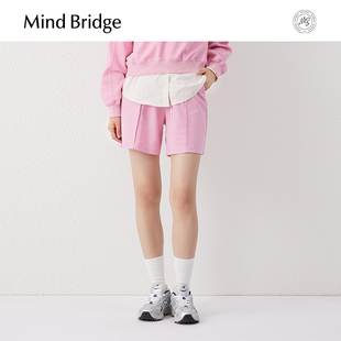 宽松运动风短裤 Mind 潮流卫裤 阔腿女士韩版 Bridge2025年秋新款