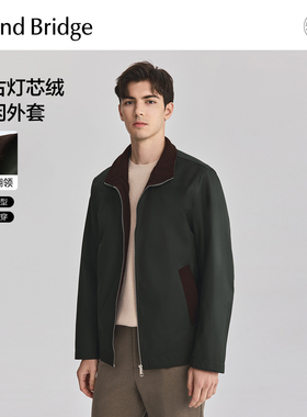 MindBridge2026年春立领行政夹克男士灯芯绒翻领上衣cleanfit外套