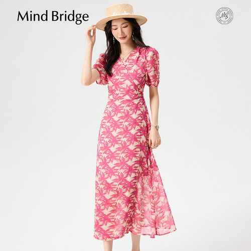MindBridgeV领显瘦碎花茶歇裙