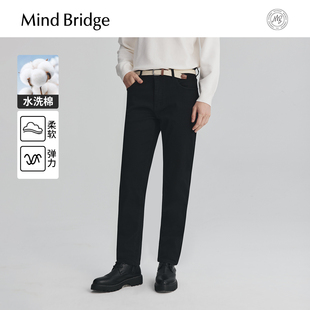 Bridge2025年秋黑色休闲牛仔裤 长裤 男士 修身 简约百搭直筒裤 Mind