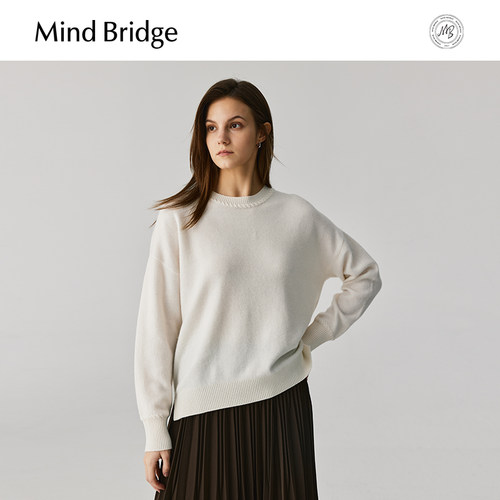 MindBridge圆领设计感羊毛衫