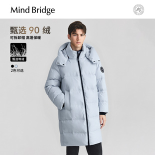 休闲中长款 时尚 羽绒服2025年冬百搭加厚保暖外套 Bridge男士 Mind