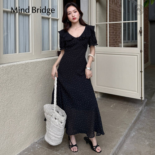 MindBridge法式复古连衣裙