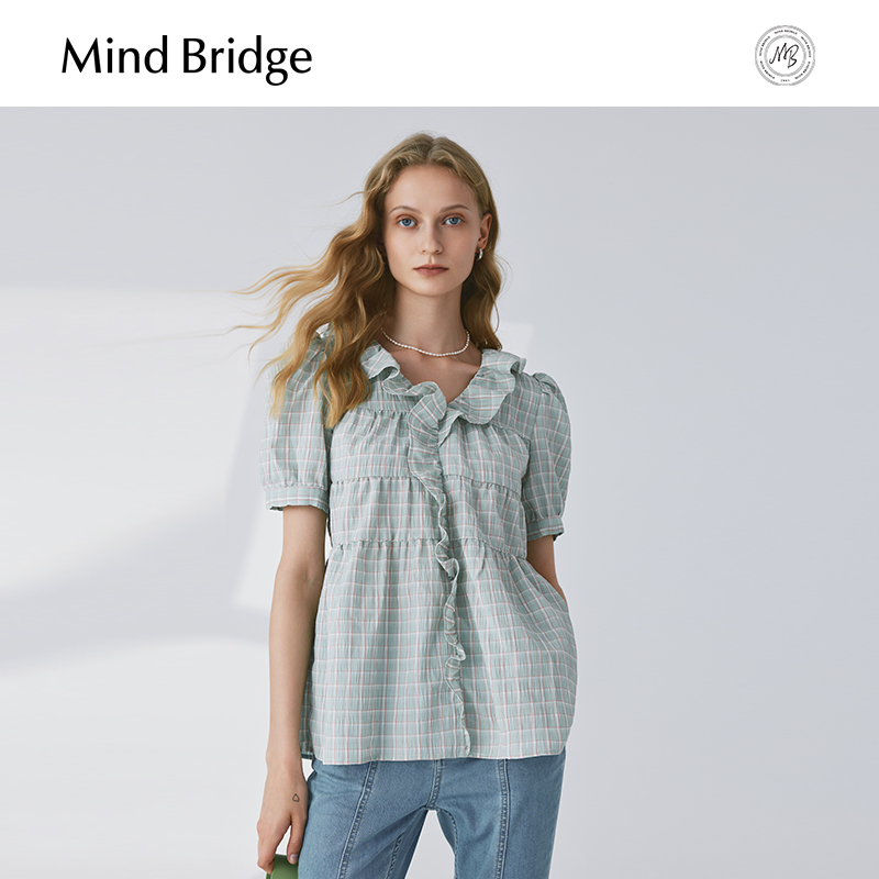 MindBridge法式短袖衬衫