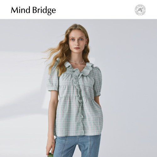 MindBridge法式短袖衬衫