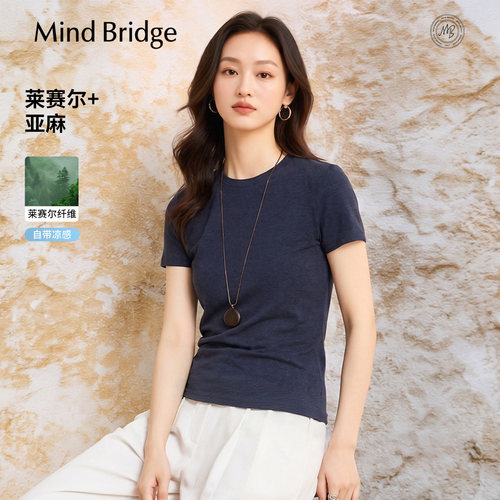 MindBridge修身圆领短袖T恤