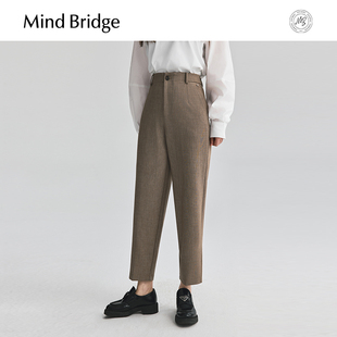 Bridge秋季 女士裤 复古通勤九分裤 宽松显瘦休闲裤 子 2025新款 Mind