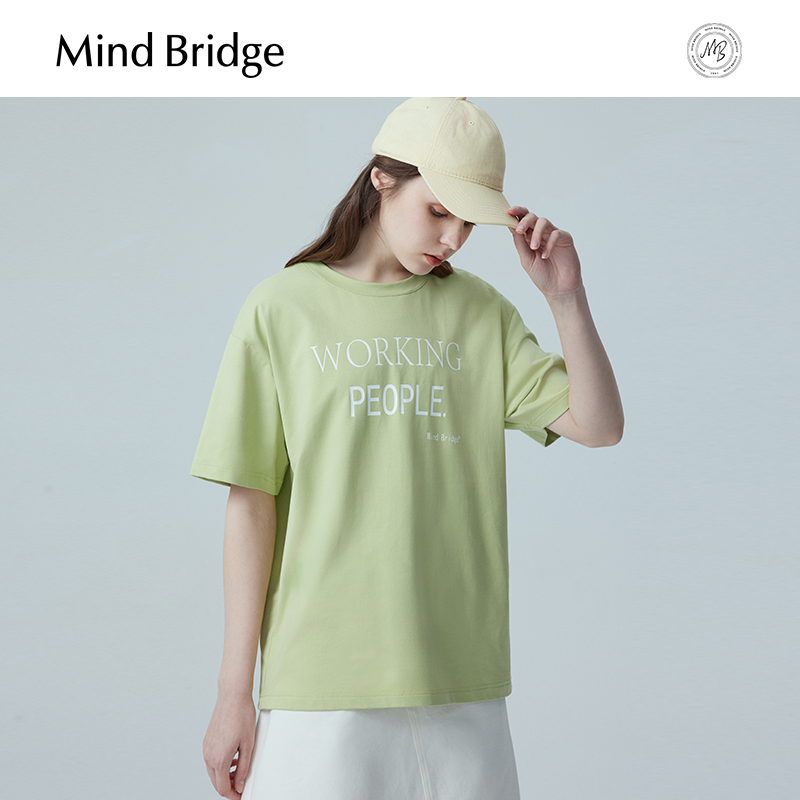 MindBridge字母印花短袖